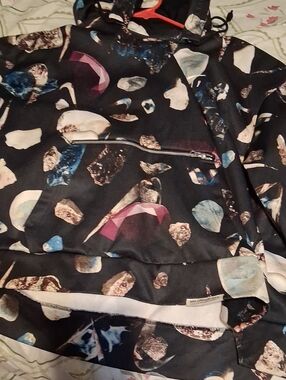 Nike Hooded Pullover with Black, Cream and Blue Gemstone Print